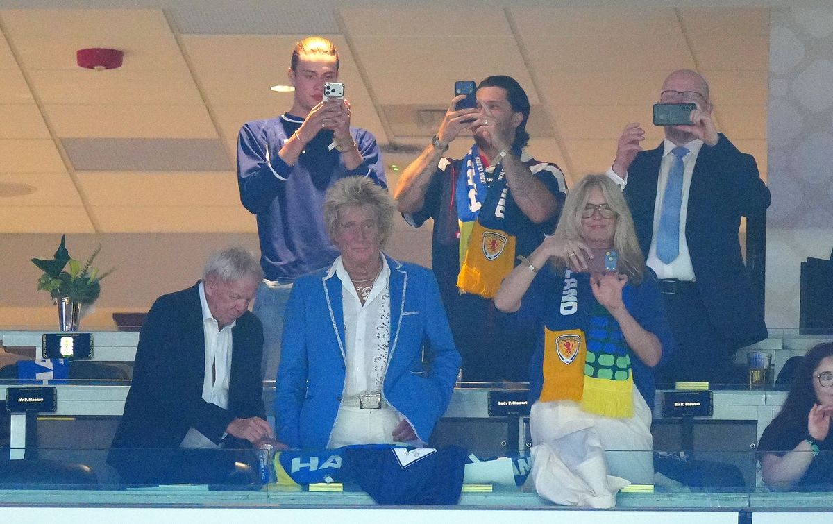 Rod Stewart and wife Penny Lancaster
Haiti v Scotland, 2026 FIFA World Cup, Group C, Football, Boston Stadium, Foxborough