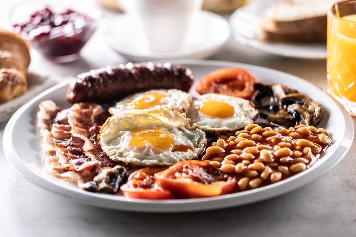 English breakfast on plate