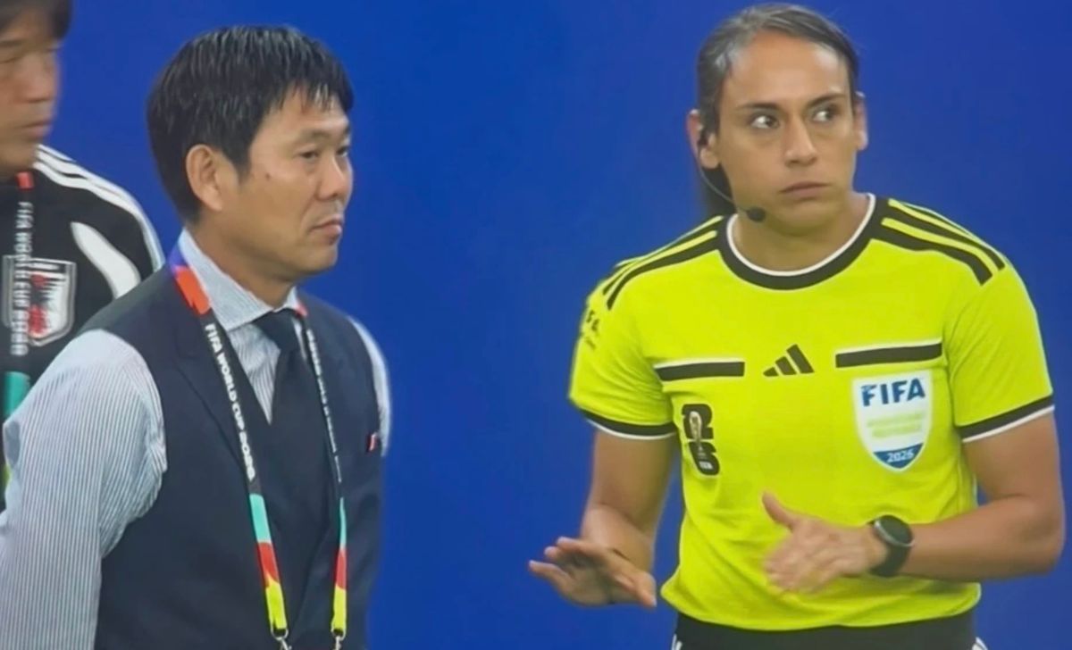 Japan's coach was seen complaining to the fourth official after Van Dijk's goal