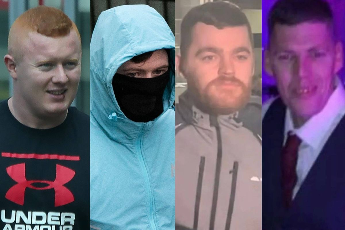 Pictured, left to right, Jason Hennessy Jr; Brandon Hennessy; Dean Fitzsimons and Kenneth Fitzsimons.