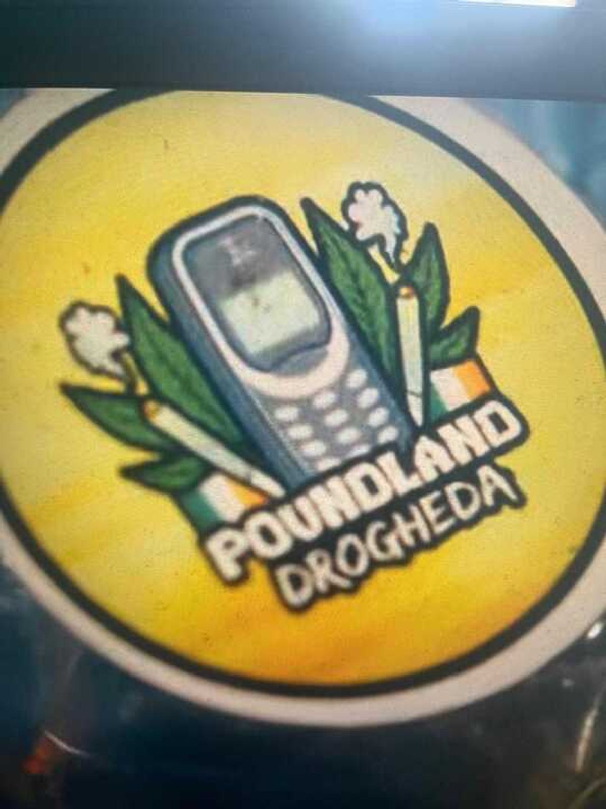 Poundland logo in Dean Thornton's rap video advertising the 'online drugs supermarket'