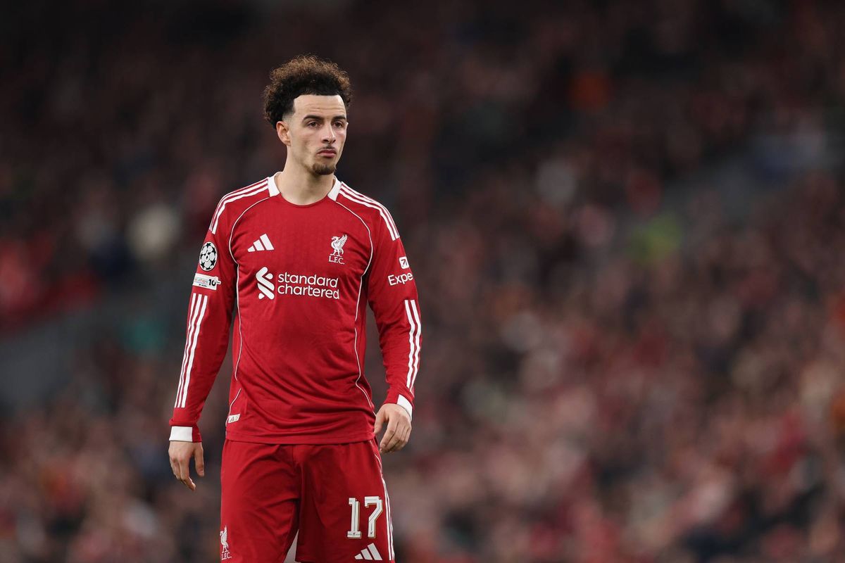 Curtis Jones during the UEFA Champions League 2025/26 Round of 16 Second Leg match between Liverpool FC and Galatasaray SK.
