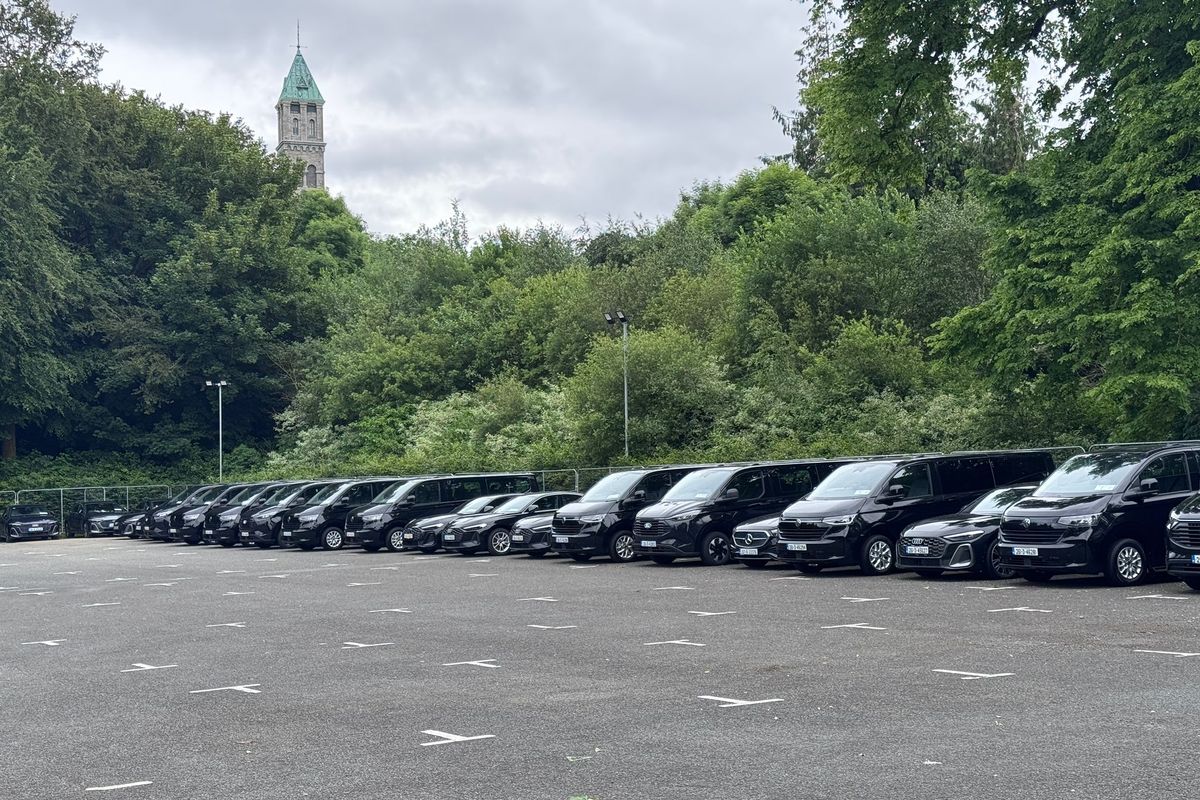 Some of the dozens of luxury vehicles procured by Ireland for the EU presidency.