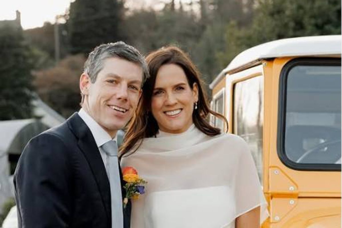 Rachael Blackmore and Brian Hayes on their wedding day