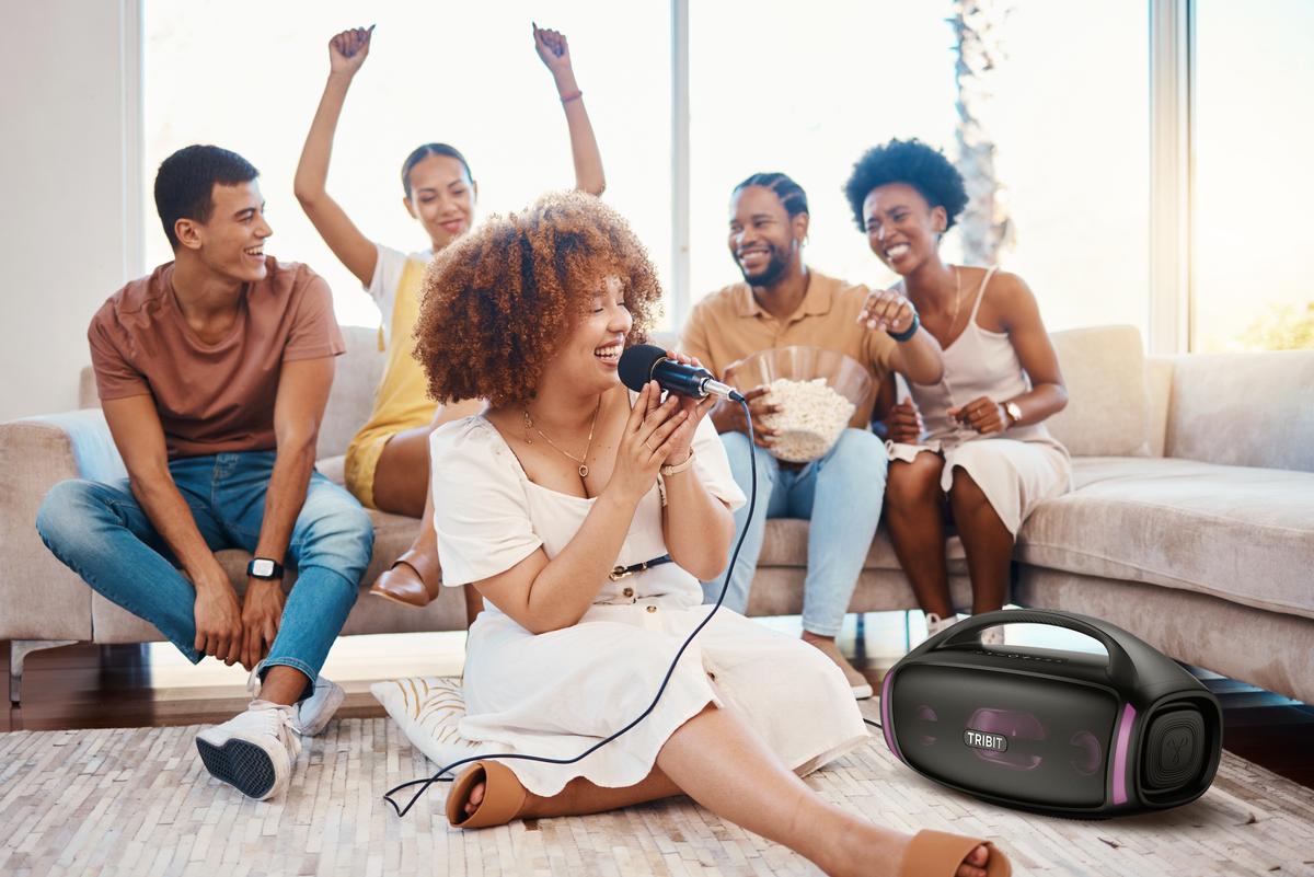 Tribit StormBox Blast 2 has karaoke and party lightd alongside its 200W audio output