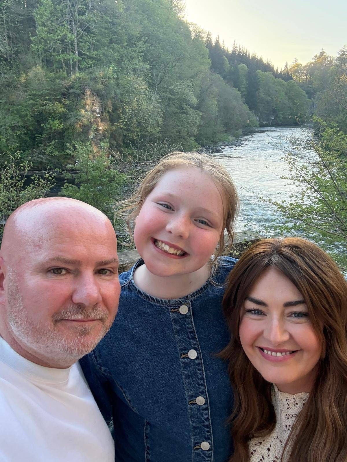 Ann with her partner Allan and her daughter Georgia