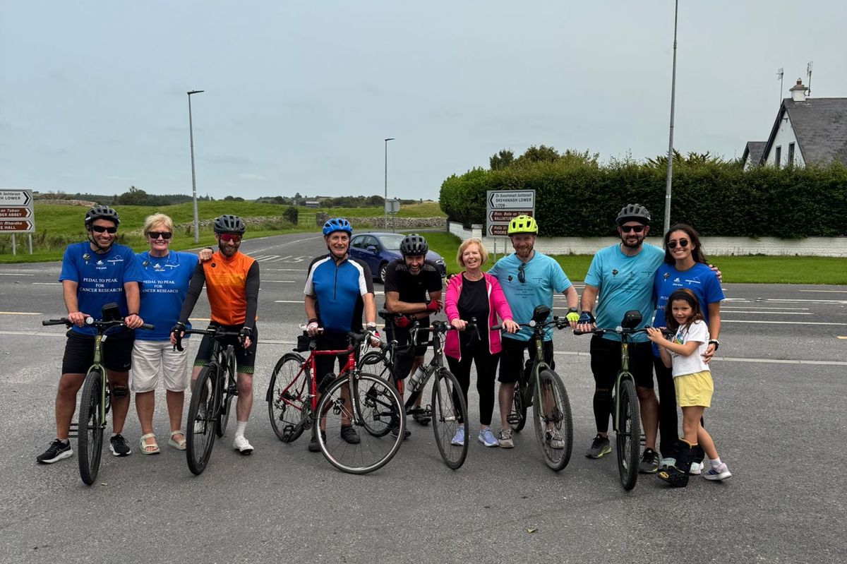 The family are cycling 250km from Naas to Croagh Patrick before summiting the iconic 2,500ft mountain on 14 August