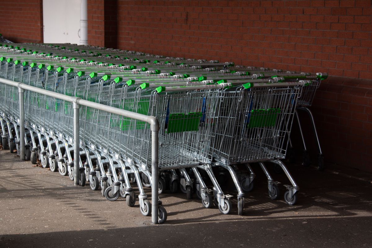 File photo of supermarket trolleys