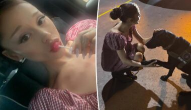 Ariana Grande embraces wardrobe malfunction with cheeky post