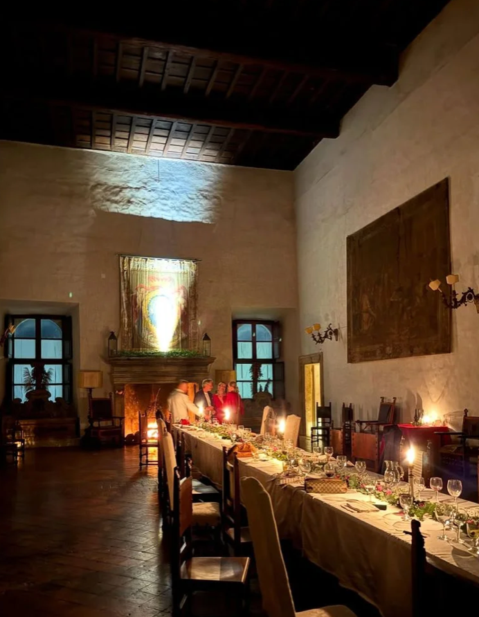The birthday celebration brought together friends from five different countries in a secluded luxury setting.