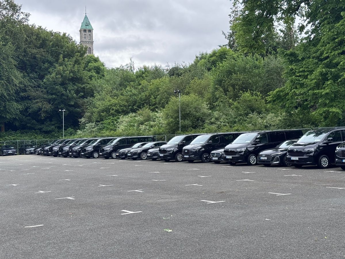 Some of the dozens of luxury vehicles procured by Ireland for the EU presidency.