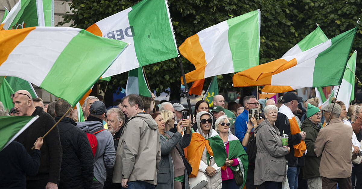Anti-migrant protest clears after 400 march to Leinster House
