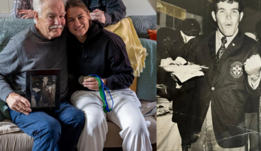 Icon Katie Taylor visits Donegal man who boxed in Croke Park