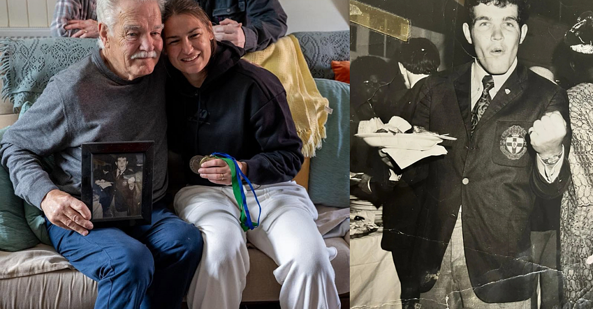 Icon Katie Taylor visits Donegal man who boxed in Croke Park