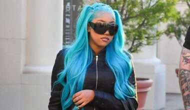 North West rocks an all-leather look, hand piercings and signature blue hair in Los Angeles