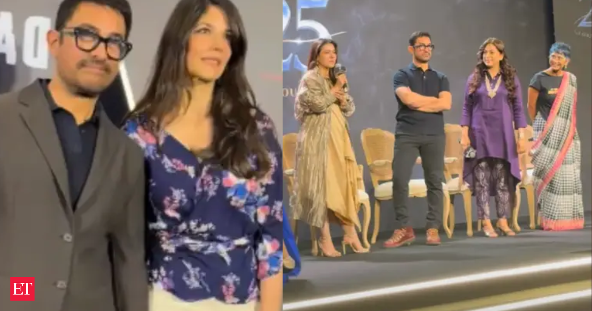 'Great taste in women': Kajol teases Aamir Khan over his third wedding to Gauri Spratt, leaving ex-wife Kiran Rao smiling beside Juhi Chawla