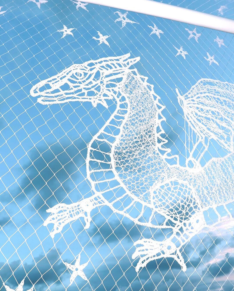 argentine artisans crochet soccer nets into monumental artworks on miami beach - 6