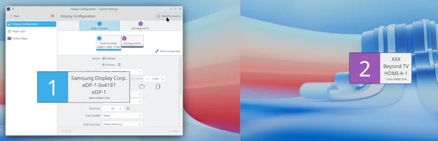 Plasma 6.7 color coded monitor labels