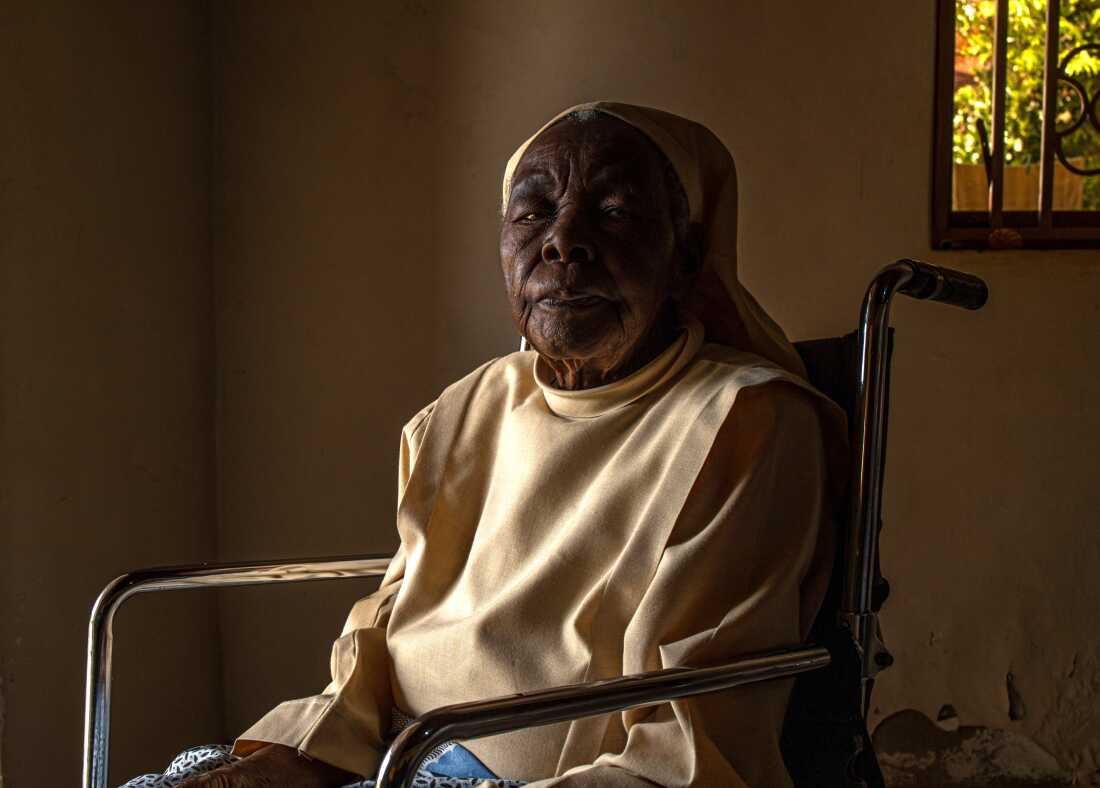 Sister Mary Hedwig Agoya, a retired nun of the Little Sisters of St. Francis, joined religious life at the age of 14 and is now 89 years old. She is among the elderly sisters living within the convent compound.