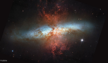 M82 Cigar Galaxy (Webb + Hubble Fade)