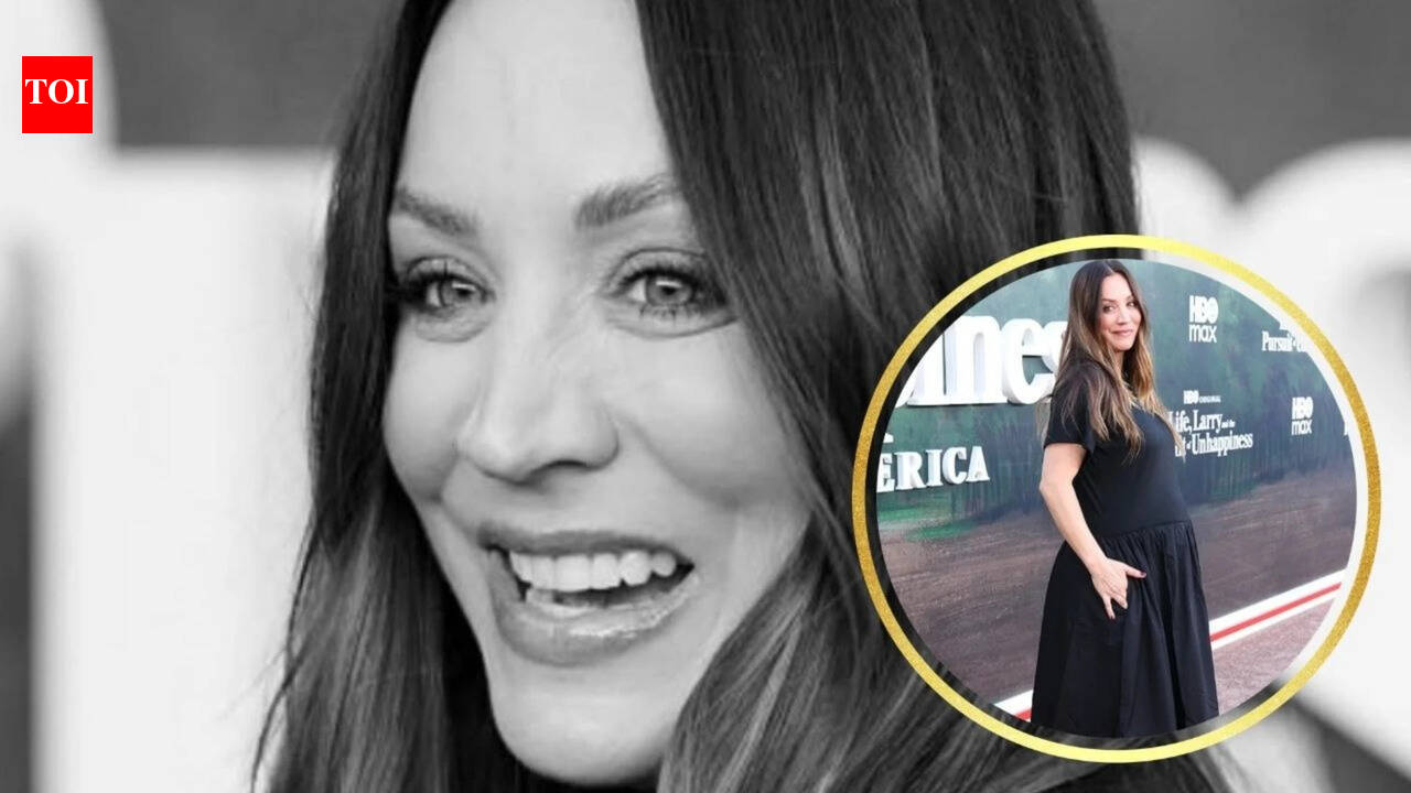 Pregnant Kaley Cuoco makes first red carpet appearance since baby news at 'Life, Larry and The Pursuit of Unhappiness' premiere |