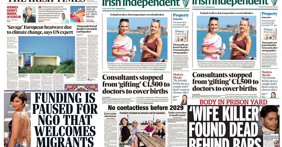 What the papers say: Friday's front pages