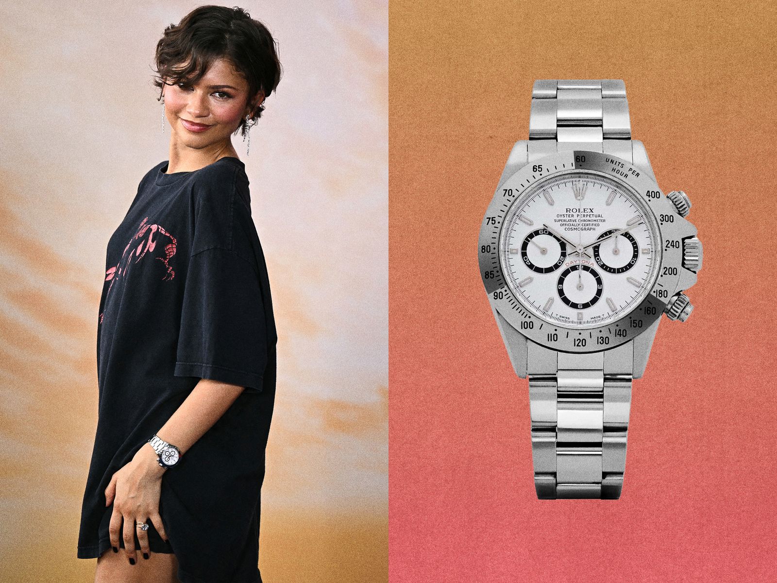 Image may contain Zendaya Wristwatch Arm Body Part and Person