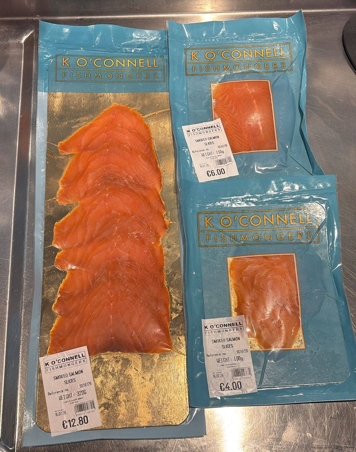 The above batch of K O'Connell Fishmongers Smoked Salmon Slices is being recalled due to the possible presence of Listeria monocytogenes