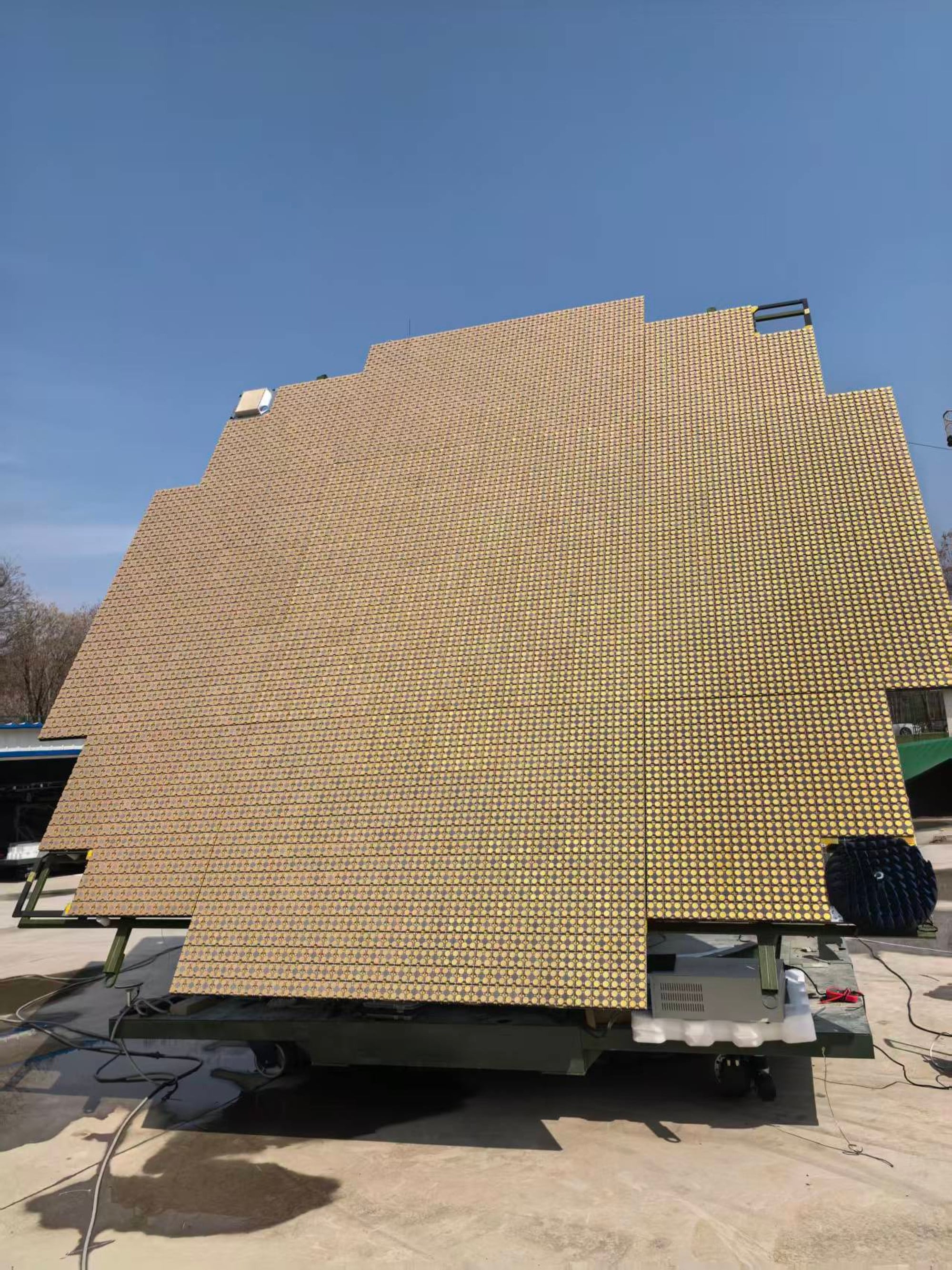 The team’s ground-based receiving antenna is known as a rectenna. Photo: Xidian University The team’s ground-based receiving antenna is known as a rectenna. Photo: Xidian University