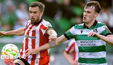 League of Ireland Premier Division: Leaders Shamrock Rovers deny Derry City