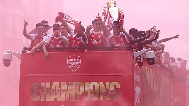Declan Rice Vows Arsenal Will Be ‘Coming Back For More’ During Bus Parade