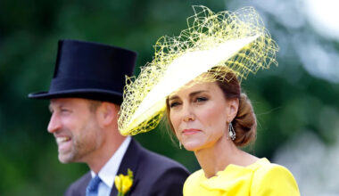 Prince William nudges Princess Kate to get her attention after she turns her back on him