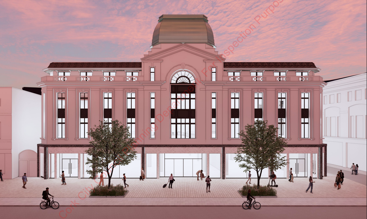 A graphic of the planned revamp of the old Roches Stores building