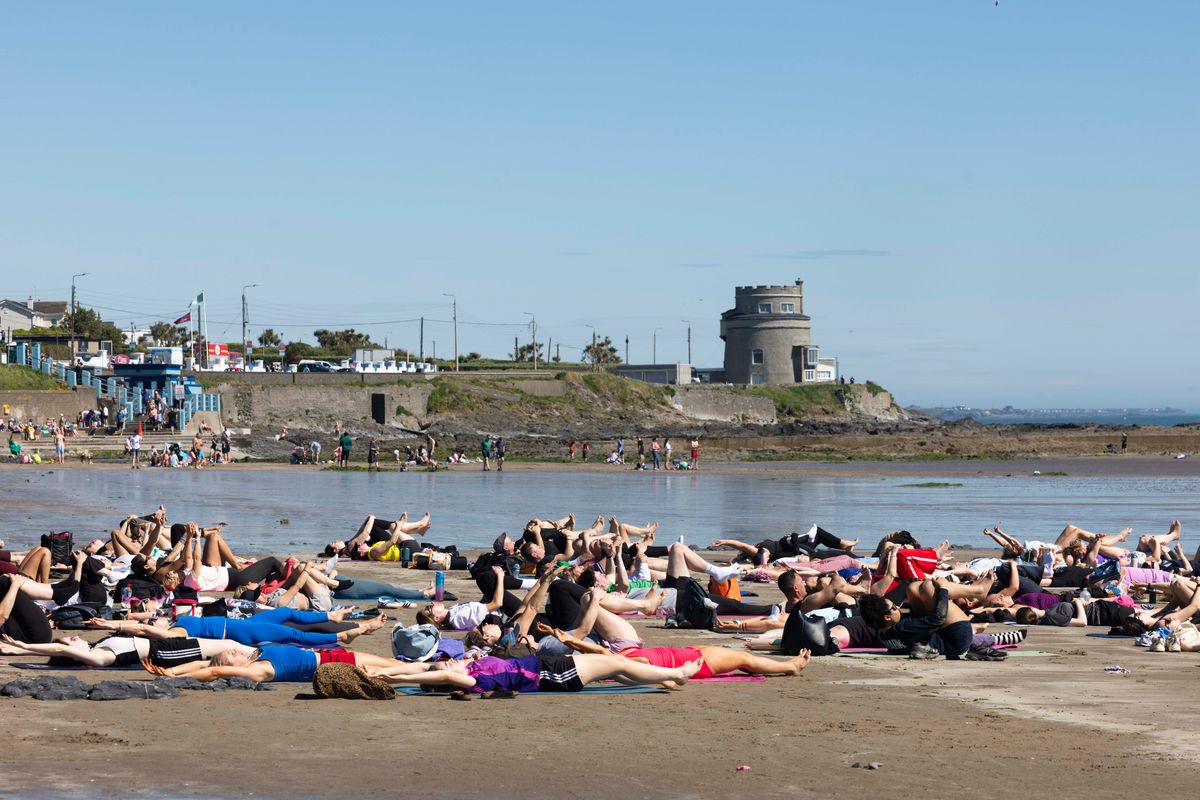 24 May, 2026 - Crowds enjoying the sunshine on Portmarnock beach