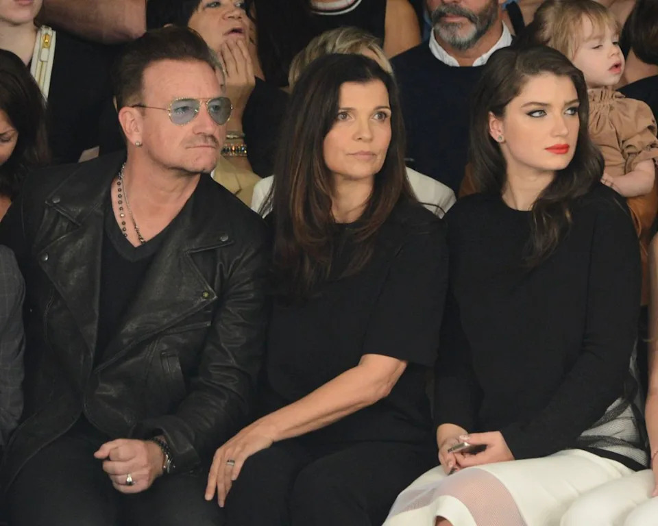 Singer Bono, Ali Hewson and Eve Hewson at an Edun fashion show during NYFW on September 7, 2014.Credit: Vivien Killilea/Getty Images