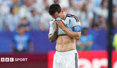 Messi was in tears following his first World Cup hat-trick against Algeria
