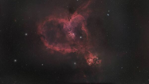 Paul Fetherstonhaugh's image, 'Heart Nebula IC1805', an entry in the 2026 Reach for the Stars astrophotography competition. The public is invited to vote for their favourite photo as part of the Public Choice Award.