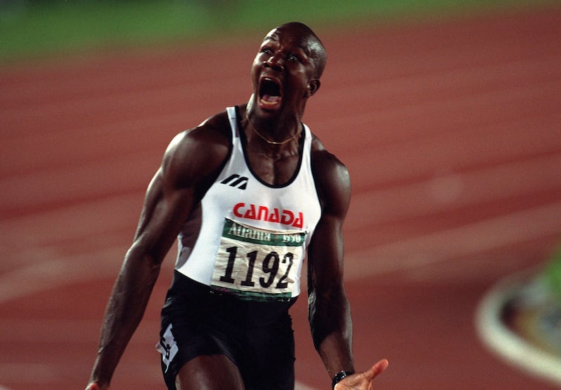 Canada's Donovan Bailey was the gentleman. Photograph: Lutz Bongarts/Getty