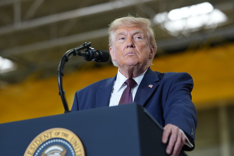 US president Donald Trump. Photograph: Doug Mills/The New York Times
                      
