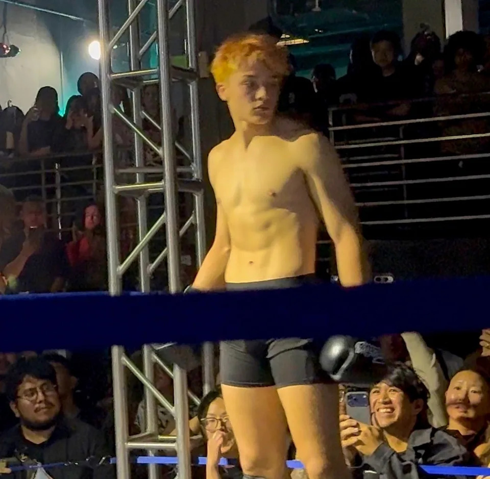 Angelina Jolie and Brad Pitt’s son, Knox Jolie-Pitt, was seen competing in a Muay Thai exhibition fight in Downtown Los Angeles (as pictured here). GuessWhoISaw / BACKGRID