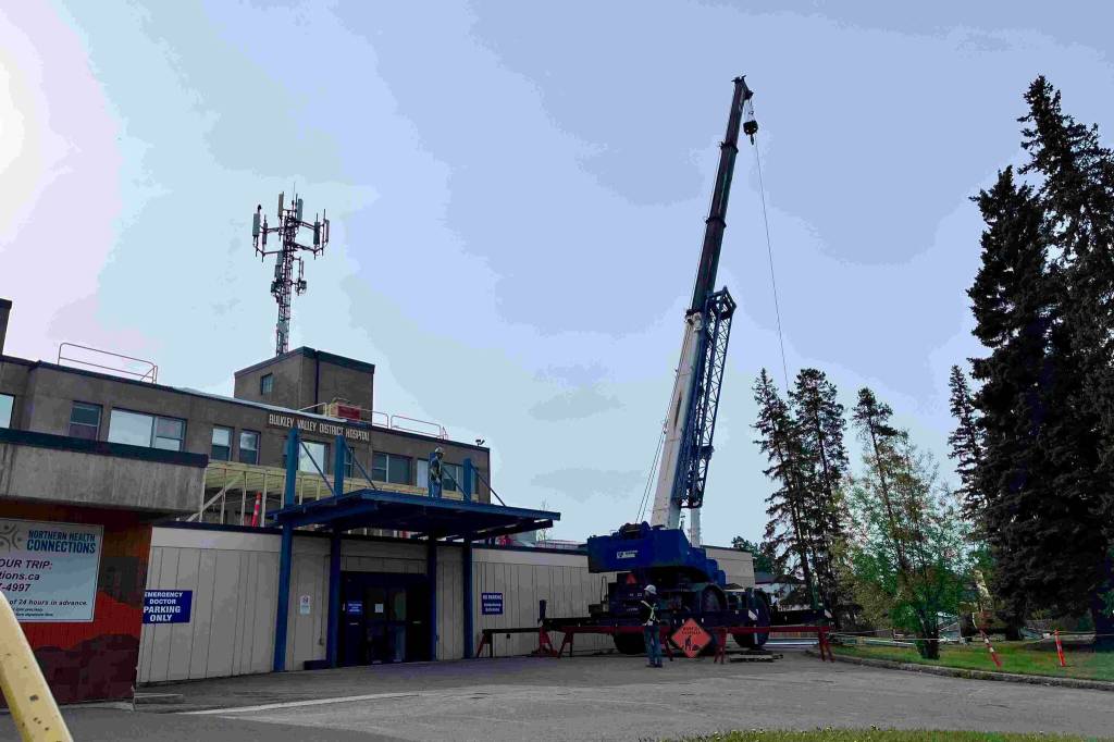 Ongoing construction at Bulkley Valley District Hospital. (Marisca Bakker/The Interior News)