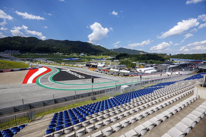 Construction work at the Red Bull Ring race track in Spielberg, Austria on June 24th. Photo: Erwin Scheriau/APA/AFP via Getty Images