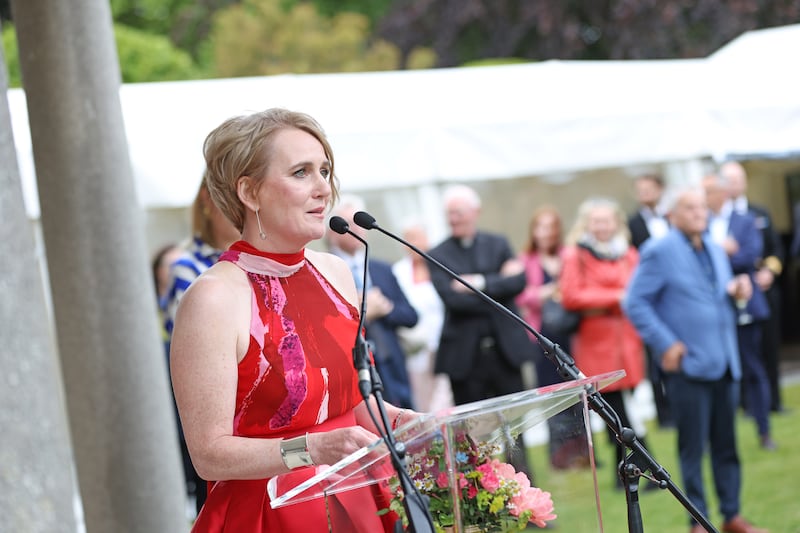 British ambassador Kara Owen hosting the king's birthday part at Glencairn House in Dublin
