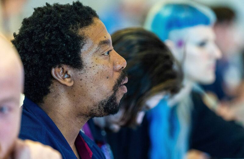 CWU member at Covalen, Owen O'Reilly, at the 13th Biennial Conference of the Communications Workers’ Union in Sligo earlier this month discussing the theme of ‘Rise, Organise, Unionise!’. Picture: Finbarr O'Rourke