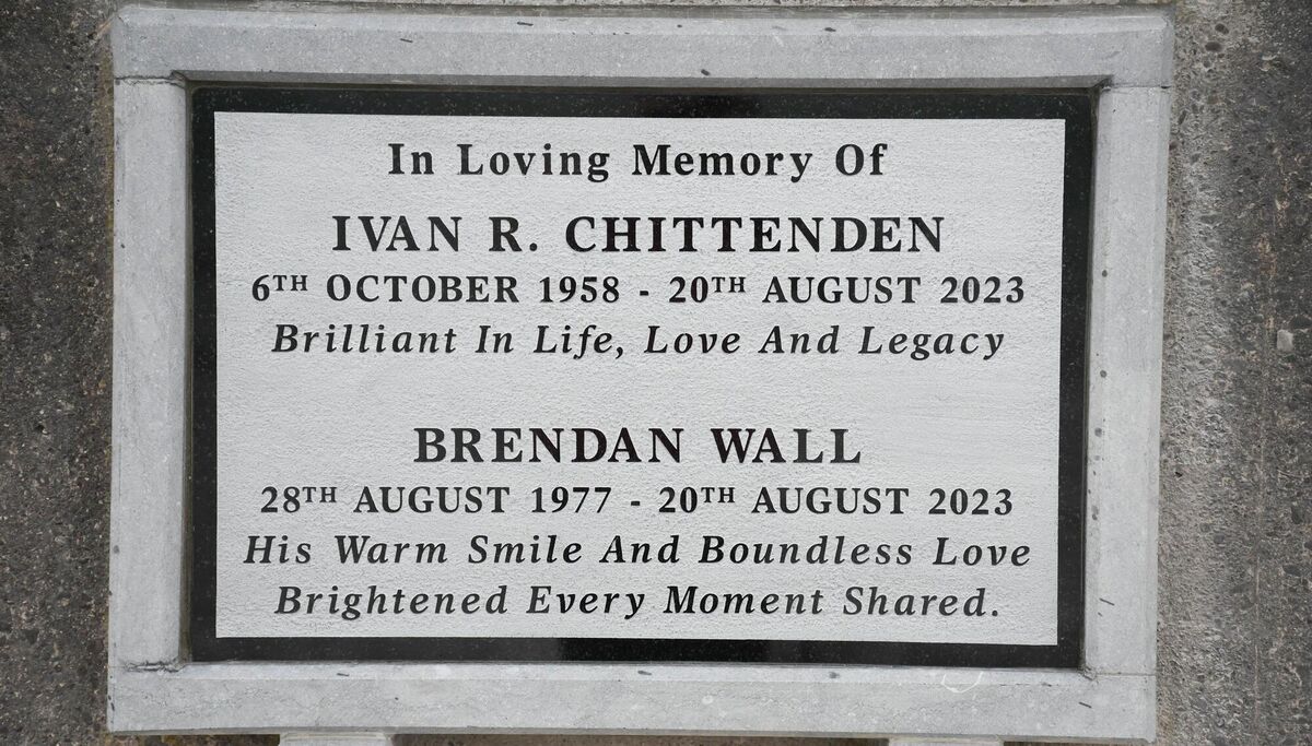 The plaque in memory of Ivan and Brendan, in Youghal. Picture: Howard Crowdy