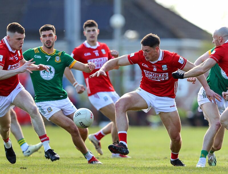 Cork's Colm O'Callaghan with Ciarán Caulfield of Meath. Picture: Tom O'Hanlon/INPHO