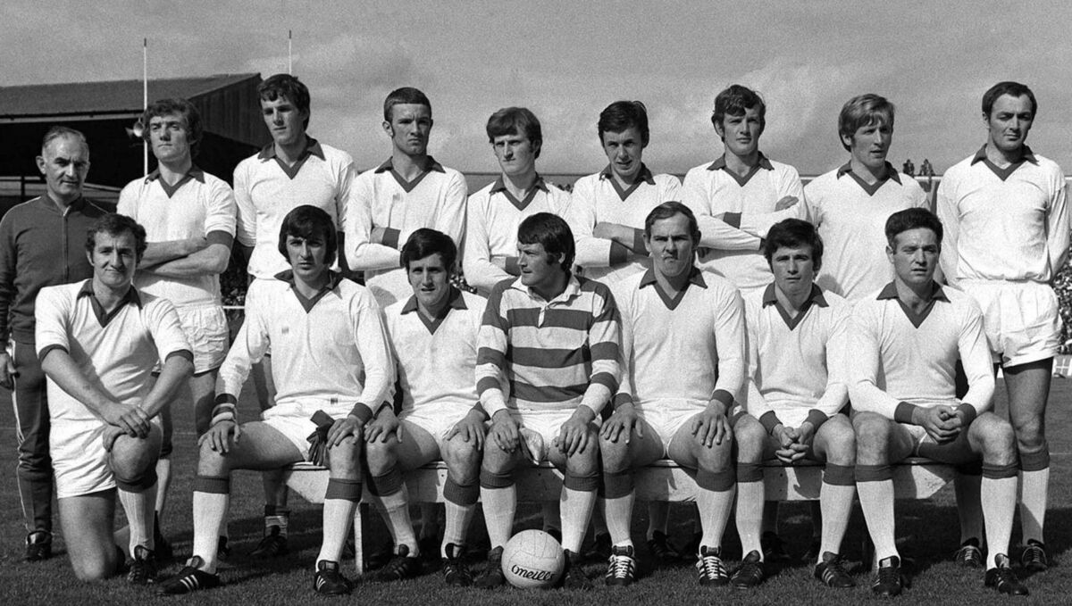 The Cork football team that win the 1973 All-Ireland against Galway with Denis Coughlan, back row and extreme right. Picture; Connolly Collection / SPORTSFILE