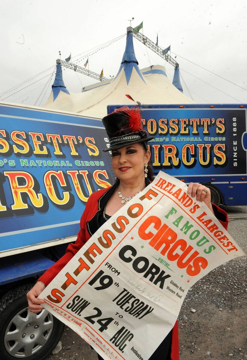 Marion Fossett of Fossett's Circus in the Ring at Mahon Point Cork. File picture: Des Barry