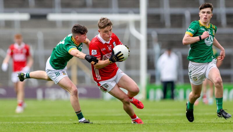 Cork's Donal Herlihy in action against Meath's Niall Smyth. Picture: Diarmuid Brennan/Sportsfocus