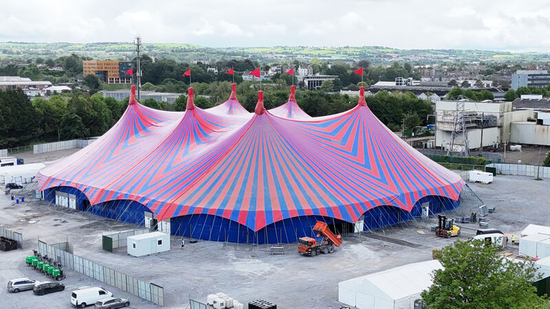  An aerial view of the Marquee site when it was being completed last week. Picture: Larry Cummins